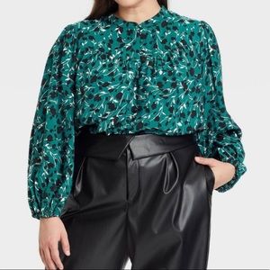Who What Wear Floral Blouse